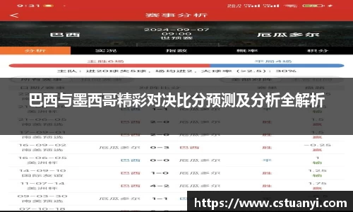巴西与墨西哥精彩对决比分预测及分析全解析